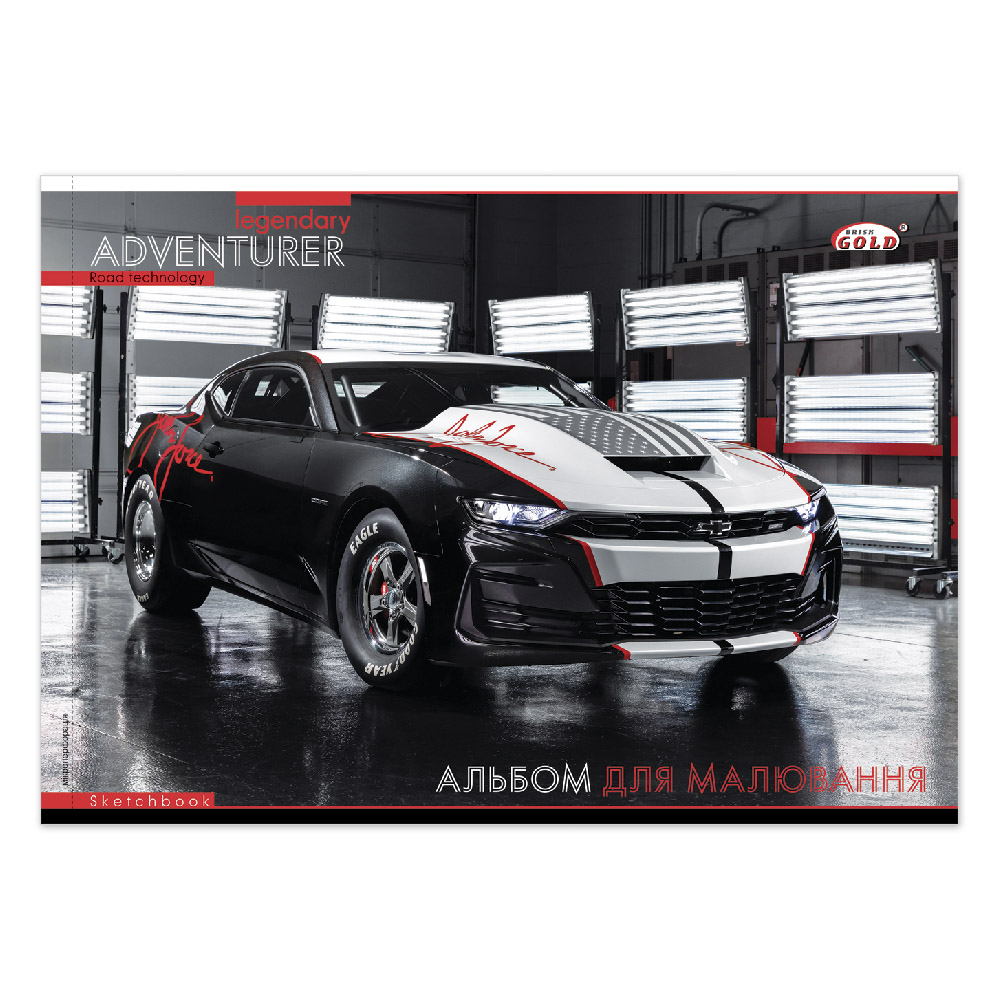 Альбом для малювання "Gold Brisk" А4/20арк. (120г/м.кв.) AB-31 скоба