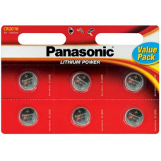 Батарейка "Panasonic" (CR 2016/6bl) lithium, 3V, монетка 20*1,6мм