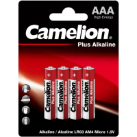 Батарейка "Camelion" (LR03/4bl/043) Plus Alkaline, лужна, 1,5V, мізинчик