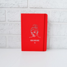 Блокнот A6/80 "4PROFI" (904518) "Neon silver note" red, інтегр.,тисн.фол., на гумці, 70г.
