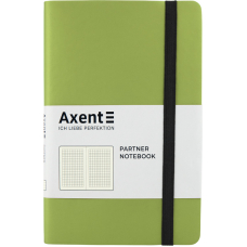 Книга записна "Axent" (8206-09-A) Partner Soft, 125*195/96арк, кліт, салатова