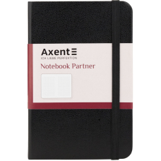 Книга записна "Axent" (8301-01-A) Partner, 95*140/96арк, кліт, чорна