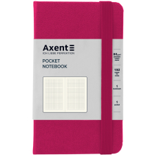 Книга записна "Axent" (8301-50-A) Partner, 95*140/96арк, кліт, малинова