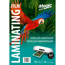 Плівка для ламінування "Magic" глянець ф. А4 (216mm*303mm) (100арк.) товщ. 38(15/23) мкм кольор. упак.