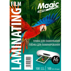 Плівка для ламінування "Magic" глянець ф. А6 (111mm*154mm) (100арк.) товщ. 100(50/50) мкм кольор. упак.