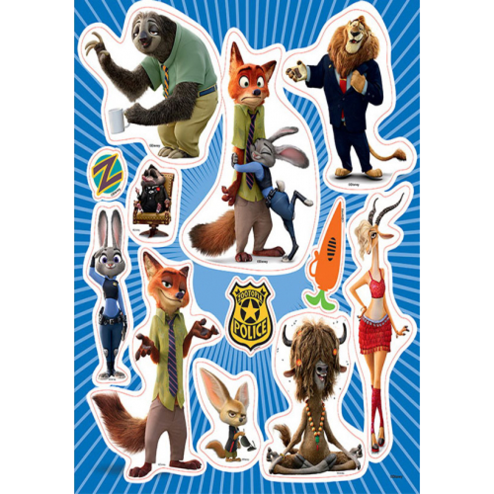 Наклейки для детской комнаты Зверополис. Disney