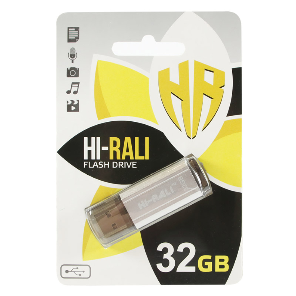 Флеш пам'ять "Hi-Rali" 32GB STSL Stark series срібло