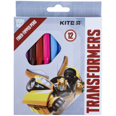 Фломастери "Kite" 12 кол. (TF21-047) "Transformers" картон
