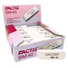 Гумка "FACTIS" (BM40) прямокутна біла з фаскою 5,3*1,9*0,7см