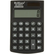 Калькулятор Brilliant BS-200СX карман.8-разр, ПВХ обложка 117*70