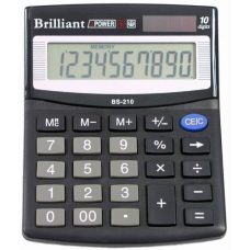 Калькулятор Brilliant BS-210 настол.10-разр,1 пам.100*125