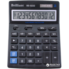 Калькулятор Brilliant BS-0222 настіл. 12разр, 2 пам, 140*176