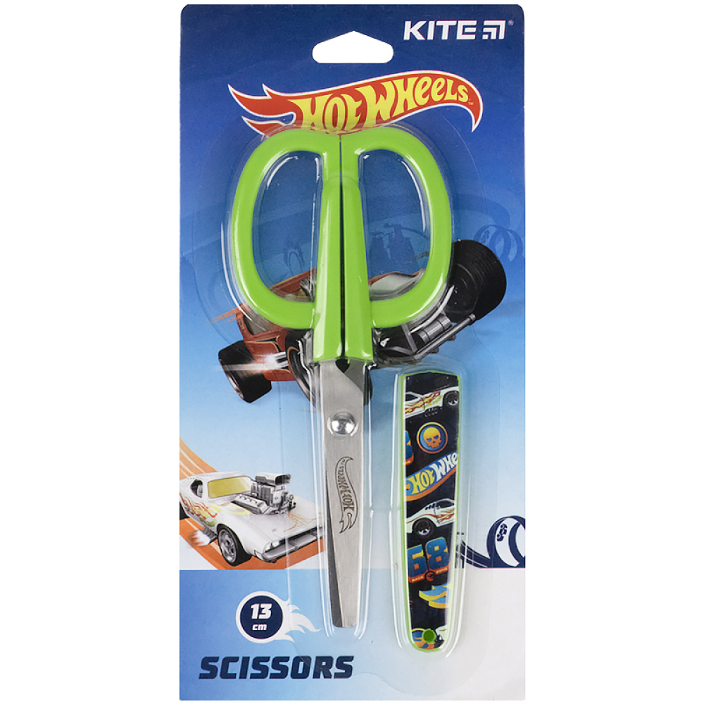 Ножиці дитячі "Kite" (HW21-124) "Hot Wheels"13см, в футлярі