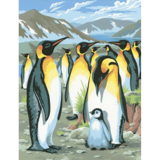 Картина за номерами "JO" (20693RAS_O) "Пінгвіни" 20*30см