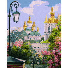 Картина за номерами "Ідейка" (KHO3629) "Київ золотоверхий навесні" 40*50см