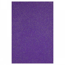 Фетр "JO" "HARD" (HQG170-036) GLITTER "Темно-фіолетовий" А4 170гр, 1,2мм (10арк/уп)