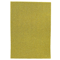 Флексика(фоаміран) "JO" (17GLKA4-056) EVA 1,7mm A4 GLITTER з клеєм "Золотий" 10шт/уп