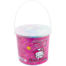 Крейда кольорова 15 шт. JUMBO "Kite" (HK21-074) Hello Kitty, відерце