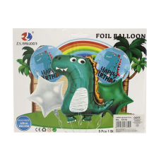 Кульки повітряні "WB" (10116) "Динозаврик", фольга, 5шт/упак