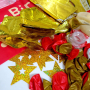 Фотозона із повітряних кульок (T-8630) "Happy birthday Baby-1" золото з червоним