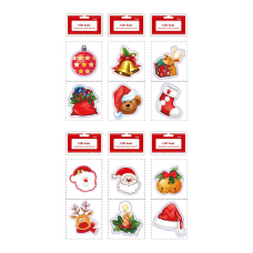 Картки вітальні новорічні (Я02306_934) Angel Gifts 10*10см; (12 шт у пач.); 6 дизанів