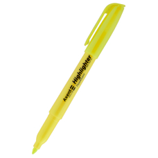Маркер текстовий "Axent" (D2503-08) "Highlighter", 2-4 мм, клиноподібний жовтий