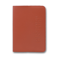Обкладинка Паспорт "Бріск" (ОВ-18) ЕКО - шкіра червоний 100*135 тисн. анг.