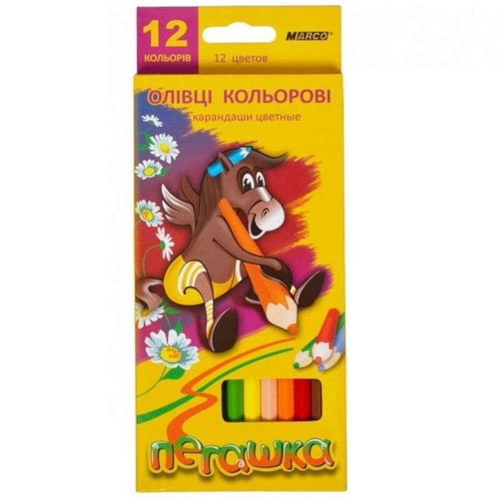 Олівці кольорові "Marco Пегашка" 12 кольорів (1010-12СВ)
