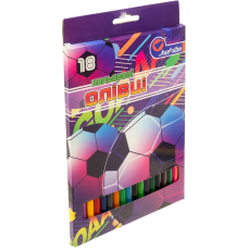 Олівці кольорові "JO" 18 кол. (7303A4-18) "Футбол", у картоні