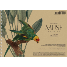 Альбом для малювання "MUSE" А4/30арк./PB-SC-030-318) КРАФТ.обкл. (150г/м2) Пруж. бок