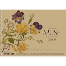 Альбом для малювання "MUSE" А4/30арк./PB-SC-030-320) КРАФТ.обкл. (150г/м2) Пруж. бок