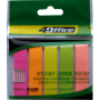Індекс регістри "4OFFICE" (4-428) ПАПЕР. 50*12 мм, НЕОН, прямокутні (5кол.*30арк.)