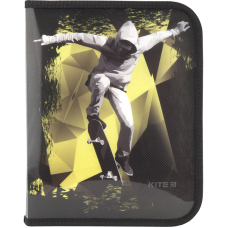 Папка на блискавці В5 "Kite" (K18-203-4) "Cool Skateboarder"