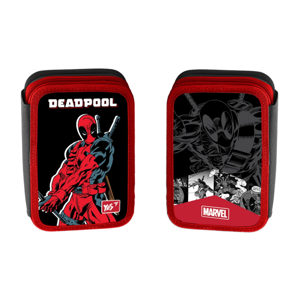 Пенал твердий "YES" (533128) 2 відділ. HP-01 Marvel Deadpool