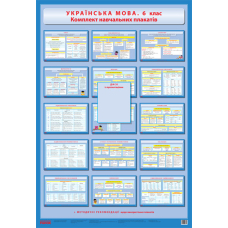 Українська мова. 6 клас. Комплект навчальних плакатів