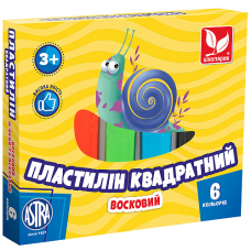 Пластилін восковий "Школярик" 6 кол. квадратний (83811908-UA)