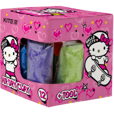 Пластилін "Kite" повітряний (HK22-135) (12 кол.по 6гр+формочка) карт.уп.Hello Kitty