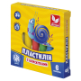Пластилін восковий "Школярик" 6 кол. круглий з блискітками (303109001-UA) 78 г