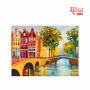 Картина на картоні з контуром "ROSA START" 30*40 Міста "Амстердам" (948) БЕЗ ФАРБ