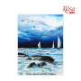 Картина на картоні з контуром "ROSA START" 30*40 Морські пейзажі № 6 (600) БЕЗ ФАРБ