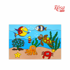 Картина на картоні з контуром "ROSA START" 20*30 Мультфільм №26 "Морський світ" (972) БЕЗ ФАРБ