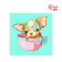 Картина на картоні з контуром "ROSA START" 30*30 "Pop Art Puppy" (020) БЕЗ ФАРБ