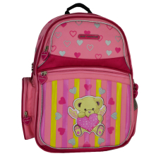 Рюкзак орт. "Dr.Kong" Z110, рожевий у смужку + ведмедик, h=38