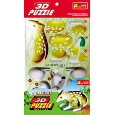 3D PUZZLE. Экзотические животные 3