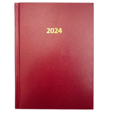 Щоденник "BuroMAX" (BM.2129-13) ДАТ 2024 STRONG, A5, темно-червоний, шкірзам