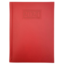 Щоденник "BuroMAX" (BM.2109-05) ДАТ 2024 GENTLE, A5, червоний, шкірзам