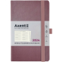 Щотижневик "Axent" 2024 Partner Soft (8519-24-03-A) 125*195, Earth Colors, рожевий (66077)