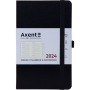 Щотижневик "Axent" 2024 Partner Strong (8505-24-01-A) 125*195, чорний (65623)