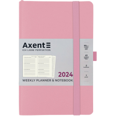 Щотижневик "Axent" 2024 Partner Soft Skin (8509-24-24-A) 125*195, пудровий (65708)