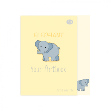 Блокнот A6/48 "4PROFI" (902385) ЧИСТІ "Artbook" elephant, кол.вн.блок, термоклей, мат/лам, 80г.